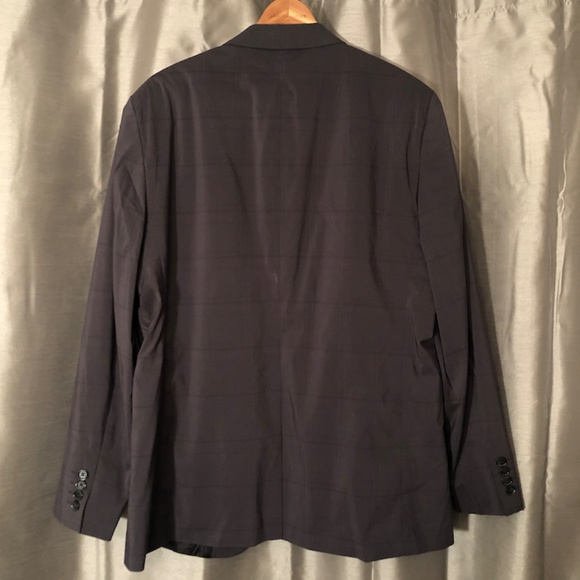 Calvin Klein Charcoal Glen Plaid Sport Coat, XL - Picture 7 of 8